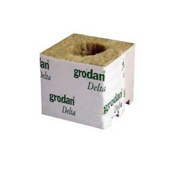 Cube laine de roche 75mm x 75 mm grand trou 40/35 GRODAN