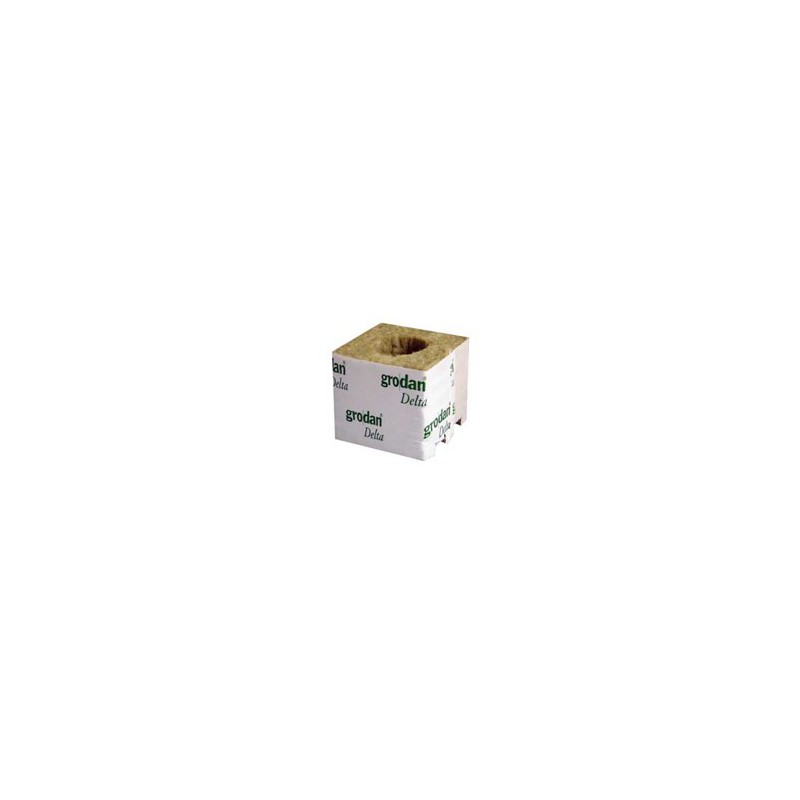 Cube laine de roche 75mm x 75 mm grand trou 40/35 GRODAN