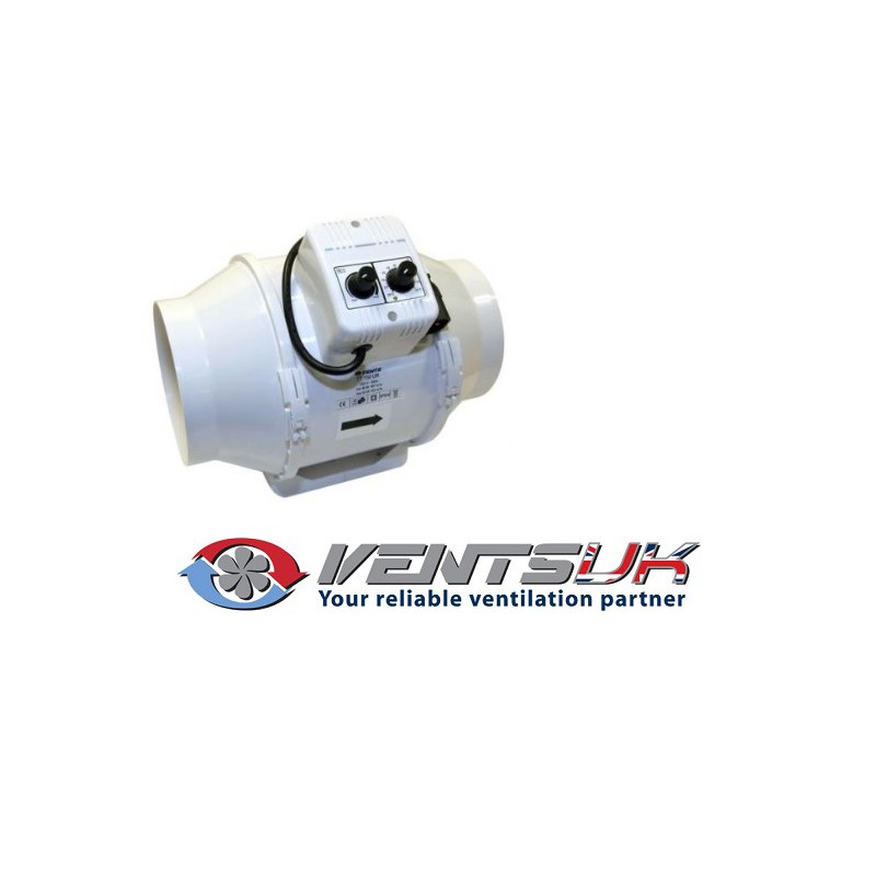 Vents Extracteur TTUN 125mm - 280m3 - Speed Controler + Thermostat 4m