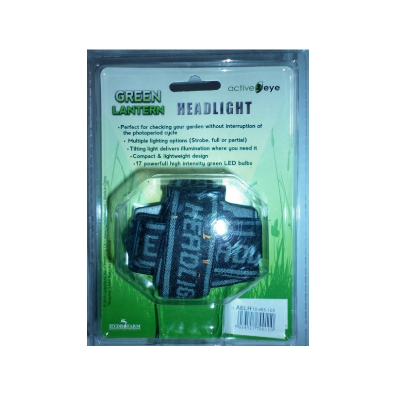 Lampe frontale LED Verte