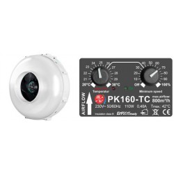 Extracteur Prima Klima 800 m3/h - 160mm  Avec Thermostat et Variateur GSE