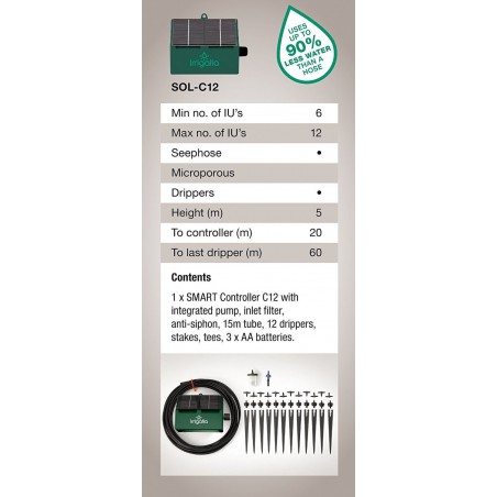 IRRIGATIA (SOL-C12) Système d'irrigation automatique Solaire