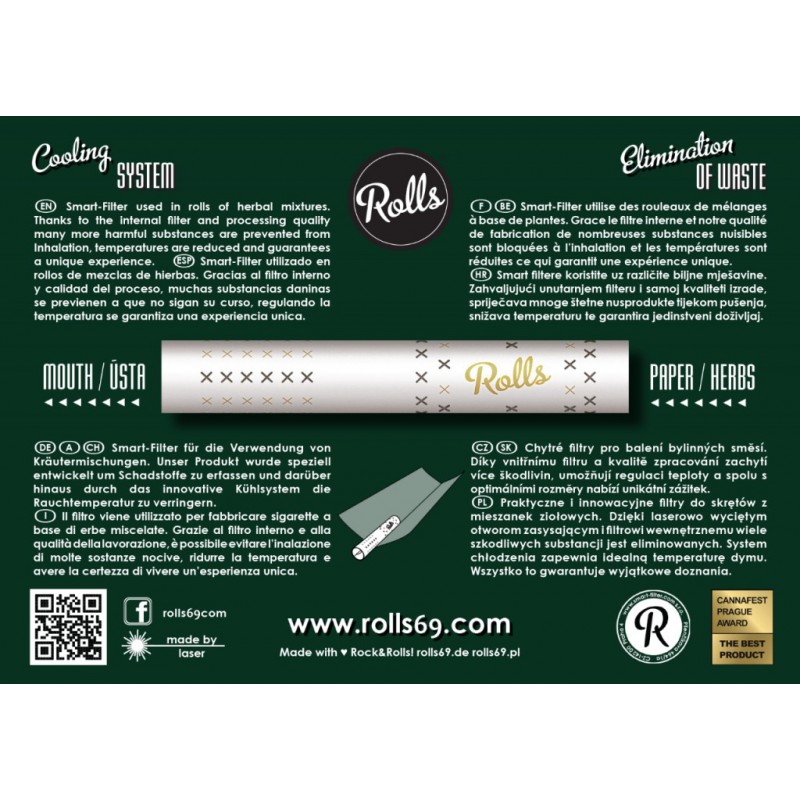 Rolls VIP Pack 50 Filtres 6.9mm Turbo