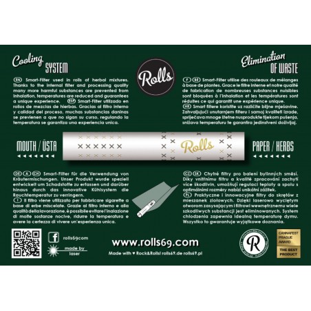 Rolls VIP Pack 50 Filtres 6.9mm Turbo Rolls VIP Pack 50 Filtres 6.9mm Turbo