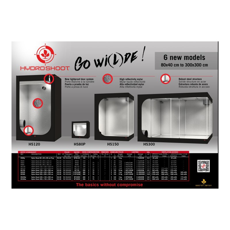 Hydro Shoot 100 x 100 x 200 cm