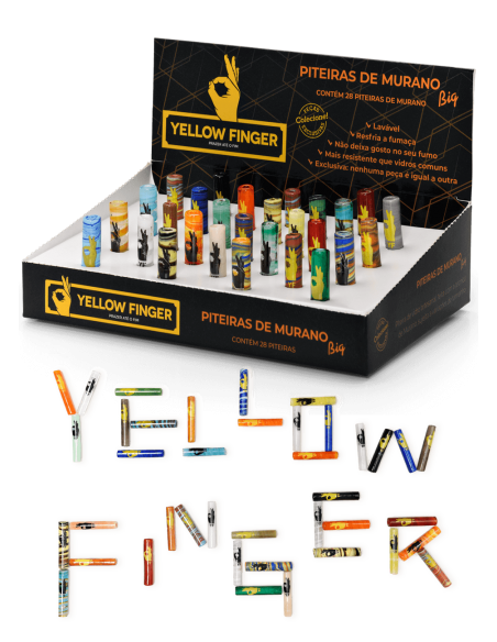Filtre Yellow Finger en verre de Murano Big