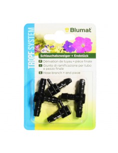 Blumat Dérivation de tuyau x 2 + pièce finale x 2