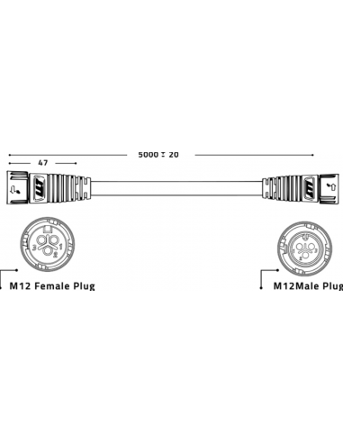 LUMATEK - Control Cable - Led Chain 5M