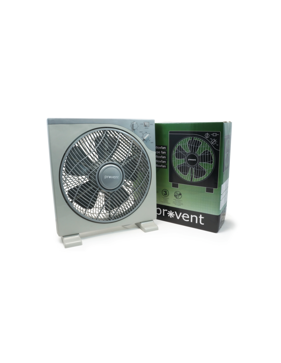 Ventilateur plat - 30cm + grille rotative