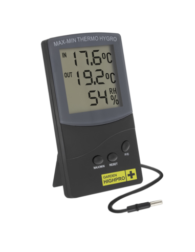 Thermomètre/Hydromètre Digital Min/Max Hydrogarden