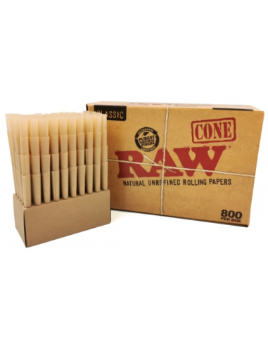 Feuilles - Raw - Boite de cones king size x 800
