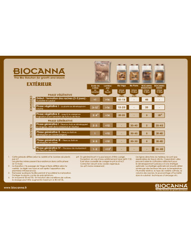 Schéma culture BioCanna OUT