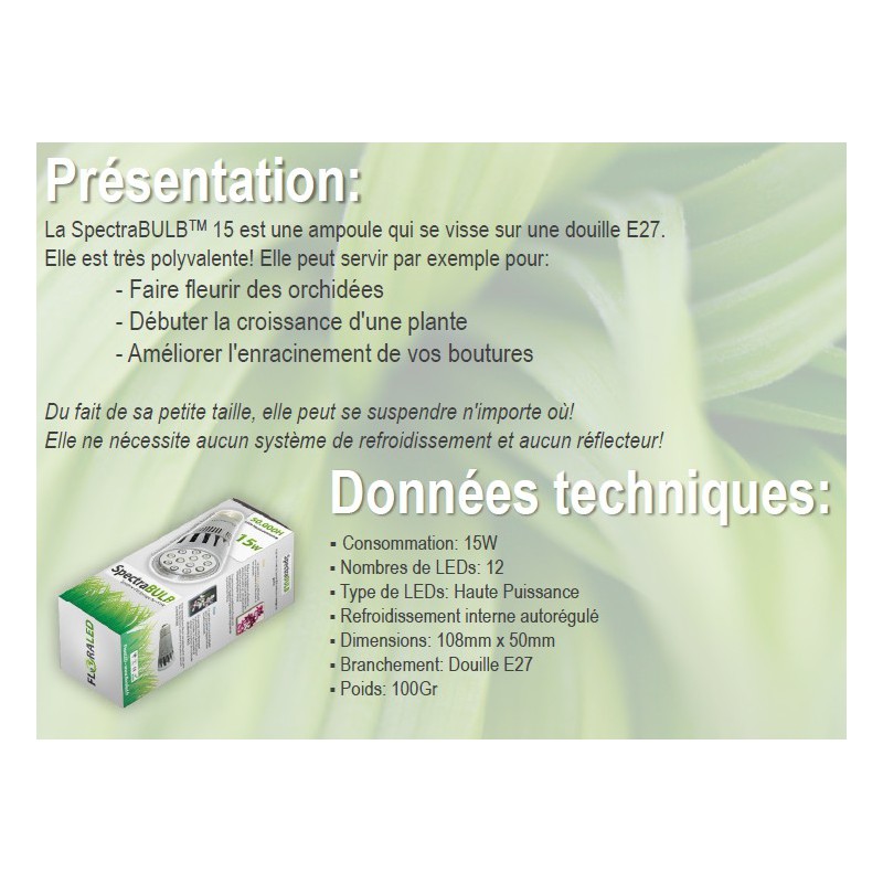 SpectraBULB 12 GROW FLORALED
