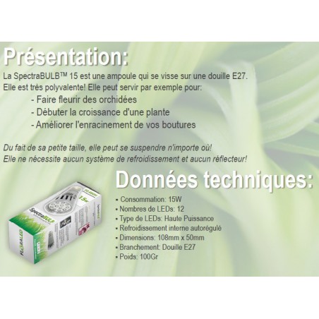 SpectraBULB 12 GROW FLORALED